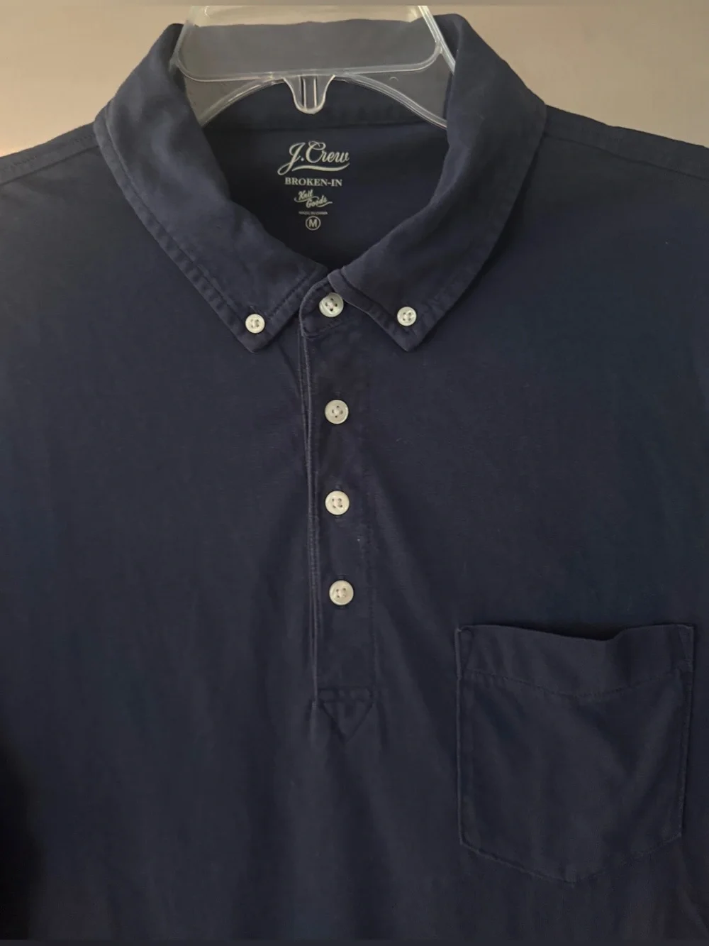 J. Crew Men’s Navy Broken-In Polo. Size M.  A+ Condition. Very soft! Retail $79.